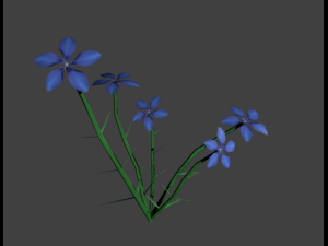 gentian lowpoly 3Dモデル