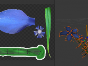 gentian lowpoly 3Dモデル