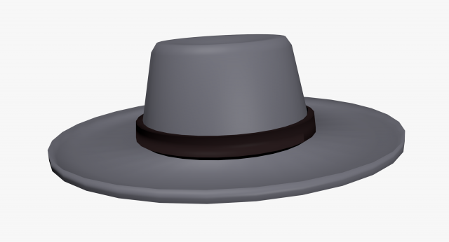 lowpoly hat Model 3D .c4d .max .obj .3ds .fbx .stl .blend 