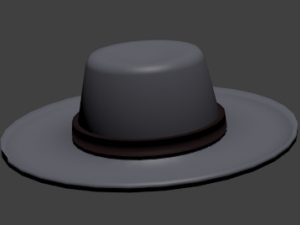 lowpoly hat Model 3D