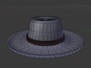 kapelusz lowpoly Model 3D