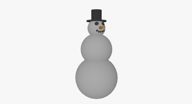 snowman Model 3D .c4d .max .obj .3ds .fbx .stl .blend 