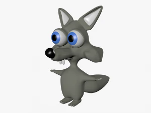 Cartoon-Wolf 3D Modell