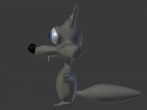 cartoon wolf 3D Model