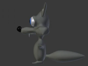 cartoon wolf 3D Model