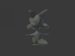 cartoon wolf 3D Model