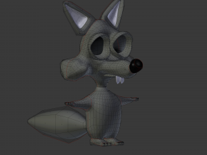 cartoon wolf 3D Model