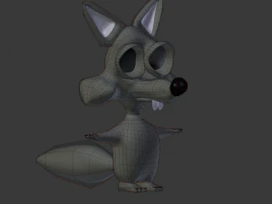 cartoon wolf 3D Model