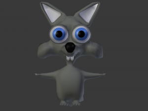 cartoon wolf 3D Model