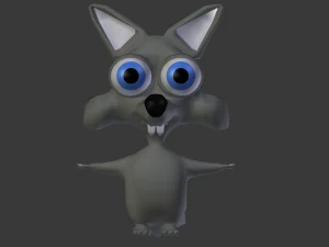 cartoon wolf 3D Model