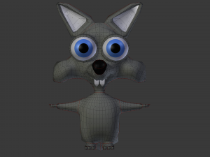 cartoon wolf 3D Model