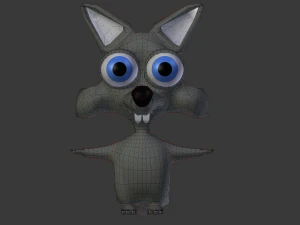 cartoon wolf 3D Model