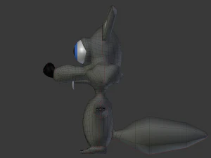 cartoon wolf 3D Model