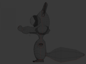 cartoon wolf 3D Model