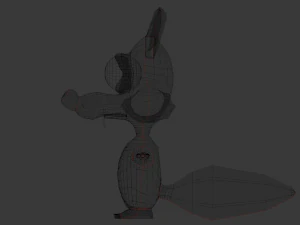 cartoon wolf 3D Model