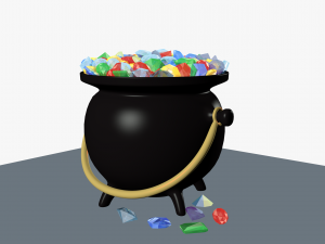 pot of gems 3D Model