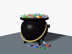 pot of gems 3D Model