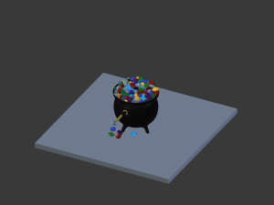 pot of gems 3D Model