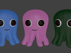 cartoon octopus 3D 모델