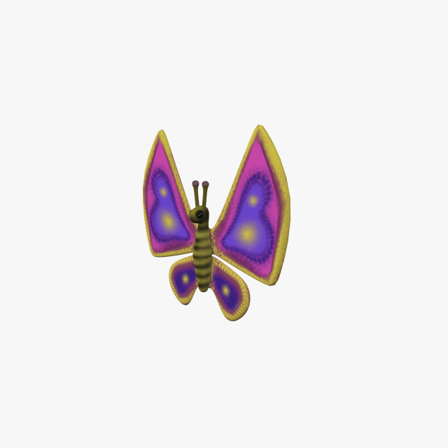 cartoon butterfy Modello 3D .c4d .max .obj .3ds .fbx .stl .blend 