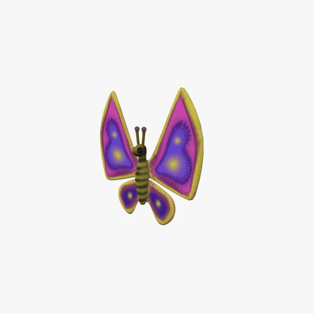 cartoon butterfy 3D Model .c4d .max .obj .3ds .fbx .stl .blend 