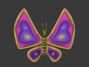 cartoon butterfy Modello 3D