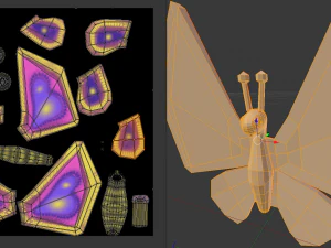cartoon butterfy 3D Model