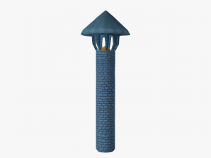 signal tower cartoon 3D 模型