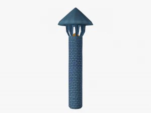 signal tower cartoon 3D Model