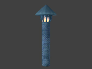 signal tower cartoon 3D Model