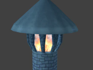 signal tower cartoon 3D Model