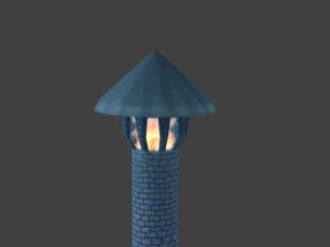 signal tower cartoon 3D Model