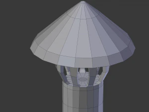 signal tower cartoon 3D Model