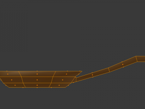 frying pan with egg lowpoly 3D Model