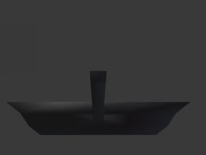 frying pan with egg lowpoly 3D Model