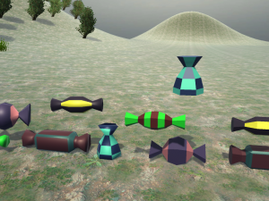 lowpoly candies collection Modello 3D