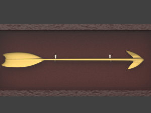 golden arrow Modelo 3D