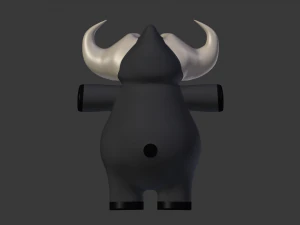 bufalo divertente del fumetto Modello 3D