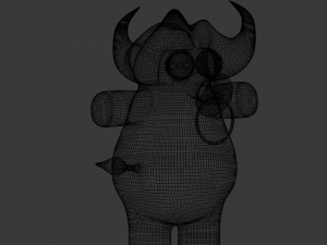 funny cartoon buffalo Modello 3D