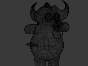 bufalo divertente del fumetto Modello 3D