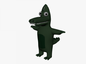 funny cartoon crocodile 3D Model