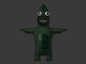 funny cartoon crocodile Modelo 3D