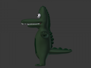 funny cartoon crocodile Modelo 3D