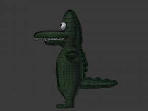 funny cartoon crocodile Modelo 3D