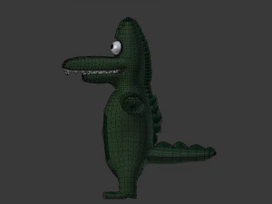 funny cartoon crocodile 3D Model