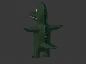 funny cartoon crocodile Modelo 3D