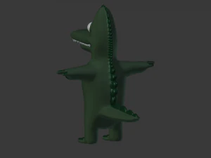 funny cartoon crocodile 3D Model