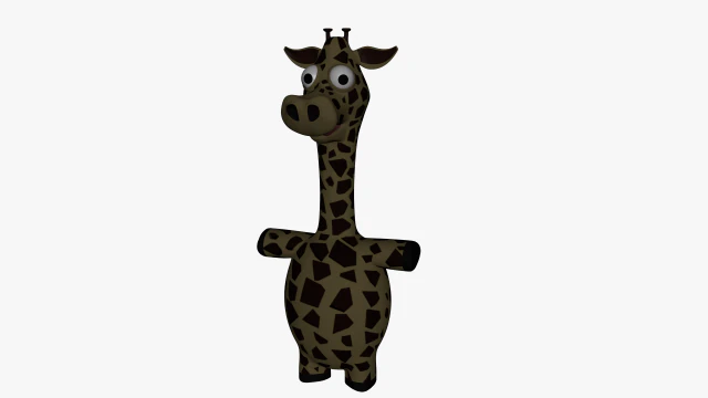 funny cartoon giraffe 3D Model .c4d .max .obj .3ds .fbx .stl .blend 
