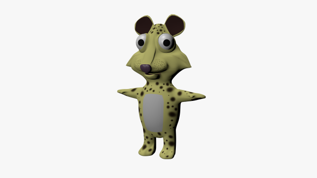 funny cartoon leopard Modèle 3D .c4d .max .obj .3ds .fbx .stl .blend 