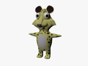 macan tutul kartun yang lucu Model 3D